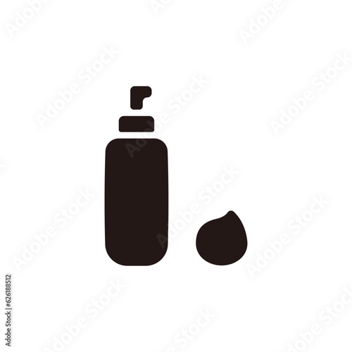 Hair mousse icon.Flat silhouette version.