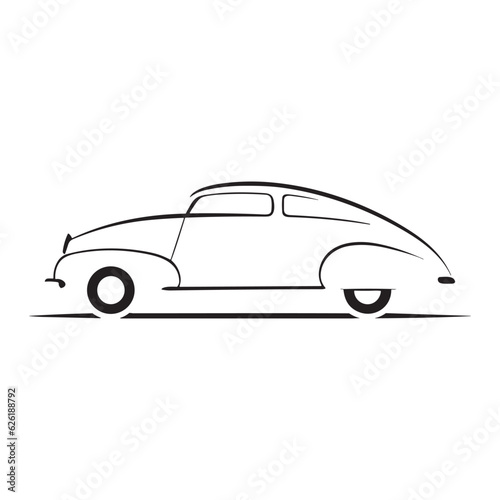 Car vector icon isolated side view  logo