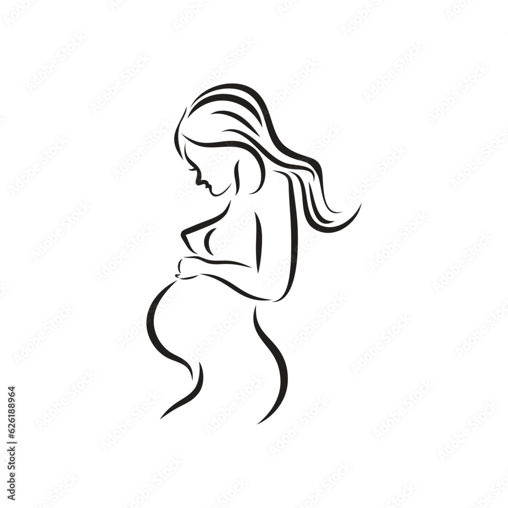  Pregnant vector logo