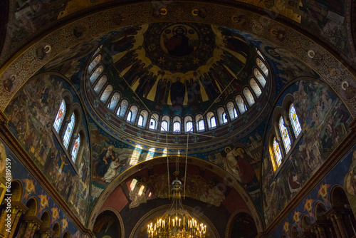 The interior of the famous Holy Trinity Cathedral in the city of Sibiu. Romania © Shyshko Oleksandr