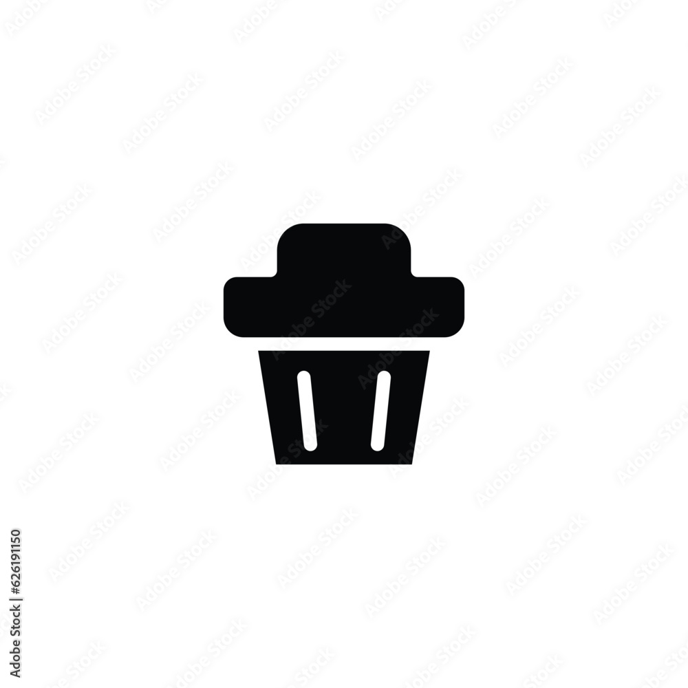 cupcake icon. solid icon cupcake icon. solid icon