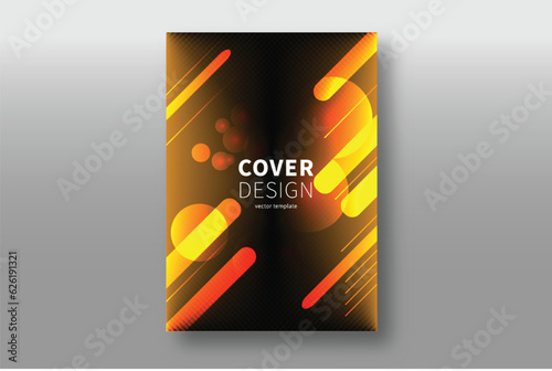 creative concept composition gradient color cover design vector template