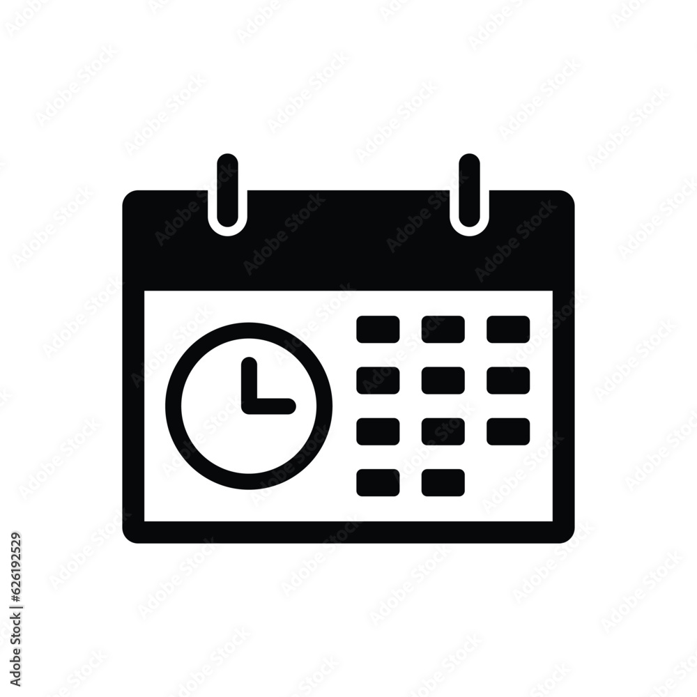Calendar, schedule vector icon on white background Calendar, schedule vector icon on white background