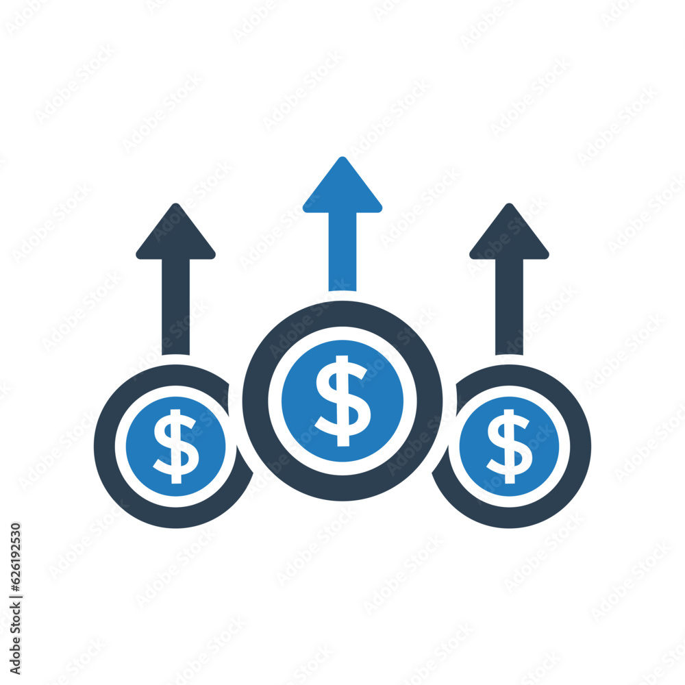 profit Growth icon - business increase icon - vector illustration profit Growth icon - business increase icon - vector illustration