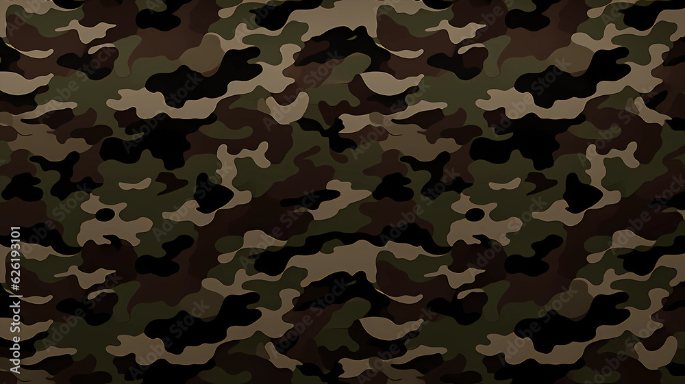 Fototapeta premium Hand-painted military camouflage pattern background material 