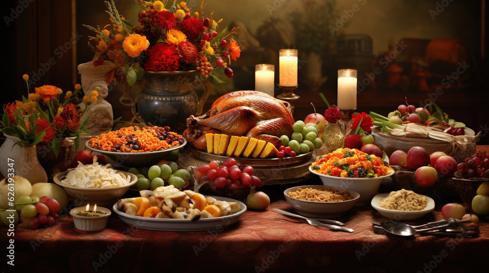 A snapshot of the Thanksgiving table, a feast of love, laughter, and cherished memories
