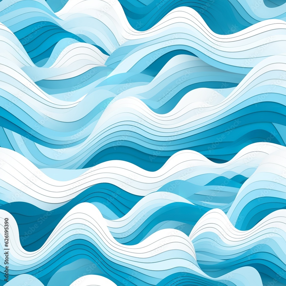 Fototapeta premium seamless pattern abstract blue waves