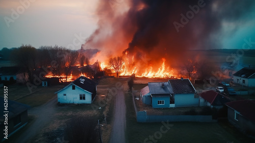 Waldbrand greift über Nachbarschaft KI © KNOPP VISION