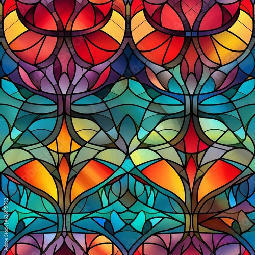 Seamless pattern, colorful, beautiful shapes