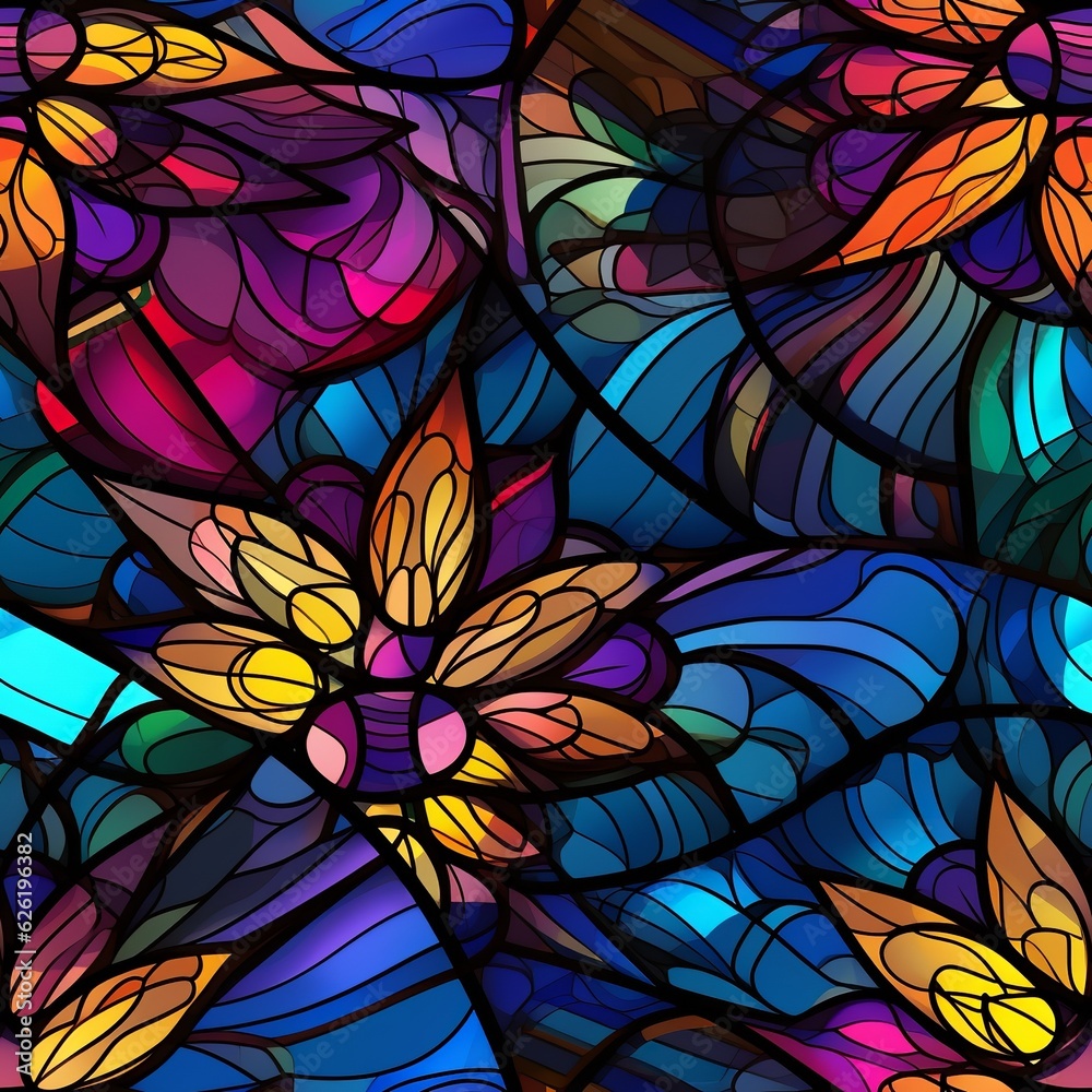 seamless pattern stained glass window seamless pattern stained glass window