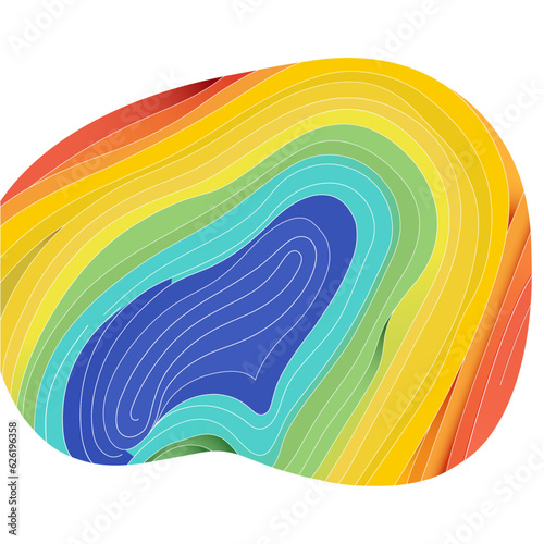 Modern rainbow illustration in vector