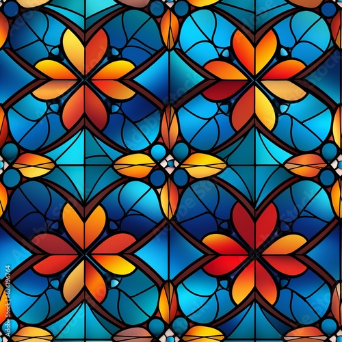 Seamless pattern  colorful  beautiful shapes