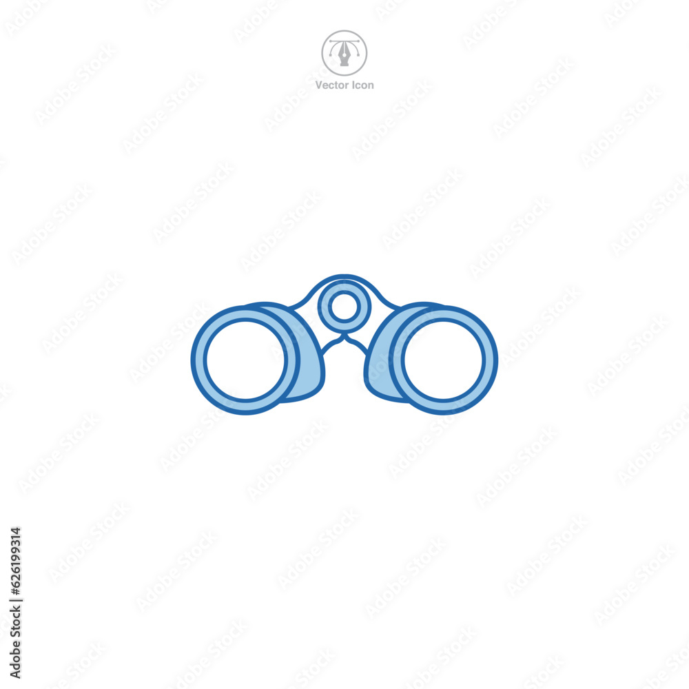 Binocular icon symbol vector illustration isolated on white background Binocular icon symbol vector illustration isolated on white background