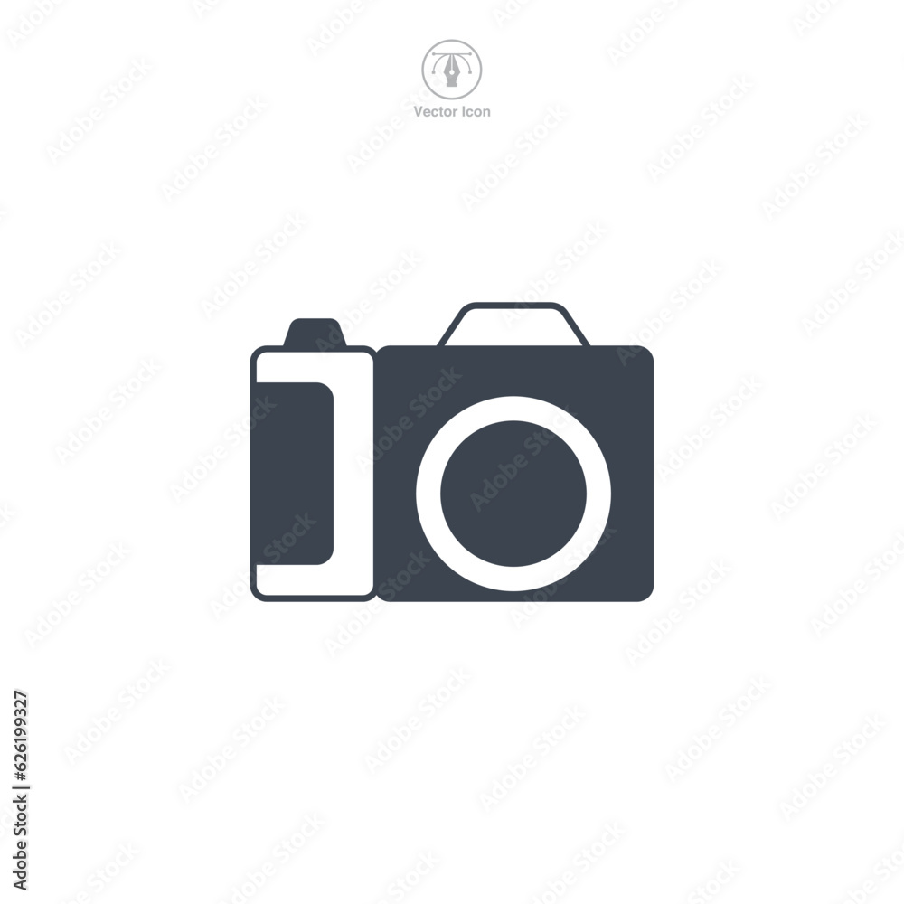 Camera icon symbol vector illustration isolated on white background Camera icon symbol vector illustration isolated on white background