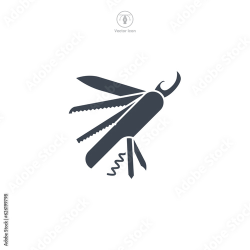 Multi tool icon symbol vector illustration isolated on white background