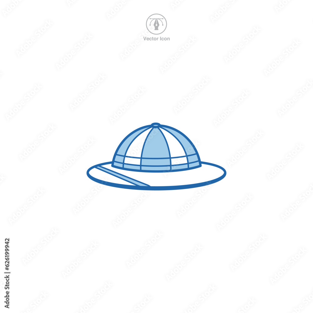 Safari Hat icon symbol vector illustration isolated on white background