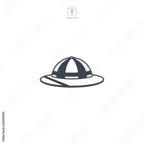 Safari Hat icon symbol vector illustration isolated on white background