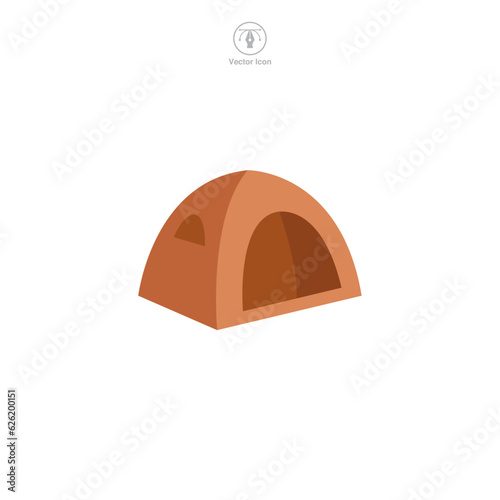 Tent icon symbol vector illustration isolated on white background