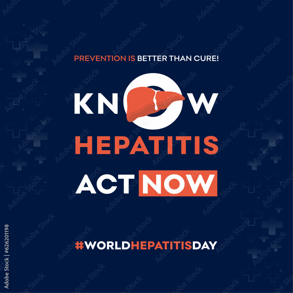Know Hepatitis, Awareness, Healthcare, Medical Poster. World Hepatitis Day Creative Typography Vector Design template
