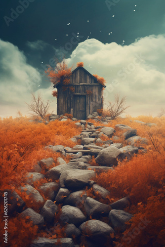 Haus mit Landschaft