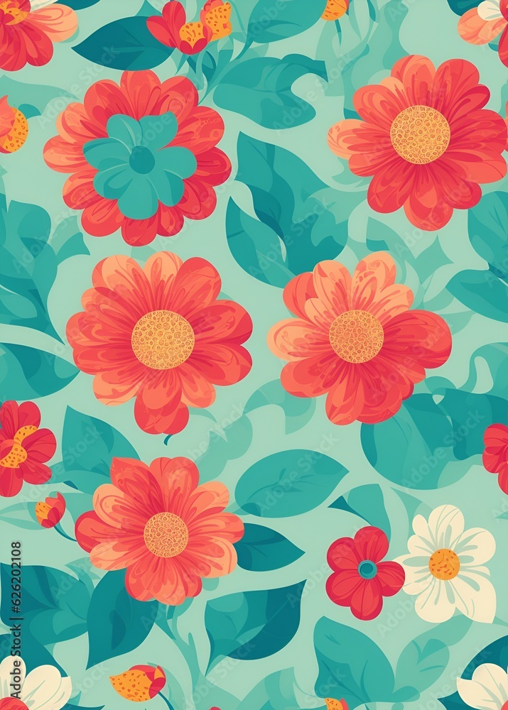 custom made wallpaper toronto digitalseamless floral pattern