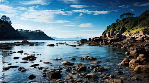 A rugged, desolate coastline under a star-filled sky, the jagged rocks silhouetted against the milky way.