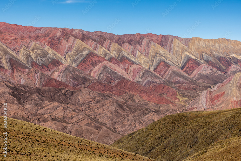 Day trip to the scenic and colorful Hornocal de 14 Colores in Jujuy, Argentina, South America