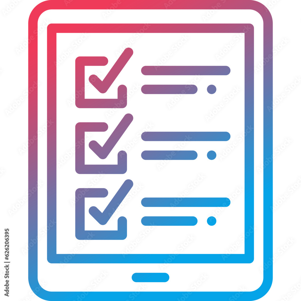 checklist gradient line icon checklist gradient line icon