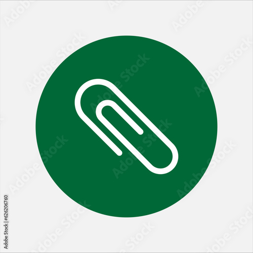 Attachment  Icon. Symbol to Attach. Paper Clip - Vector.  