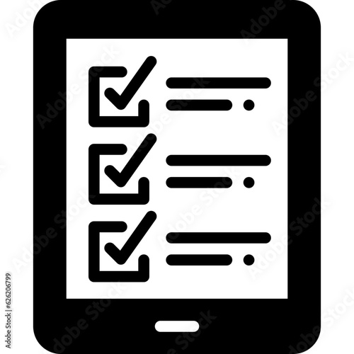 checklist solid line icon