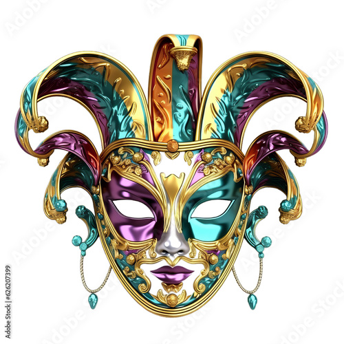 Fototapete Mardi gras mask, PNG, Transparent background, Generative ai