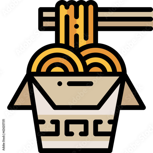noodles filled outline icon