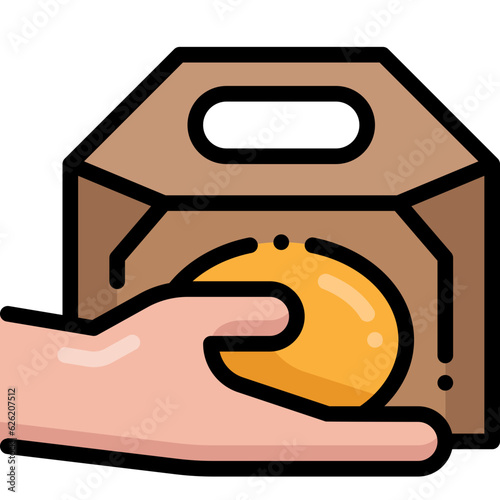 give filled outline icon