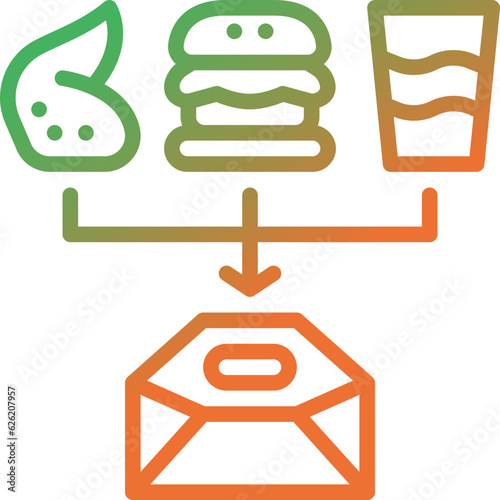 prepare gradient line icon