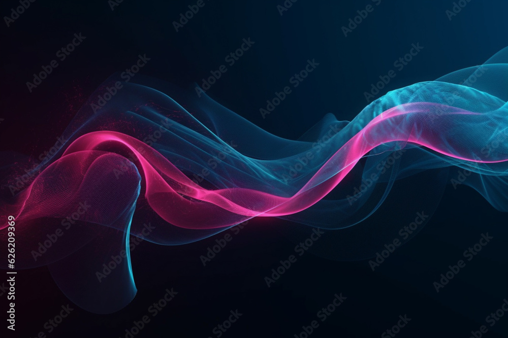 Stunning wallpaper design featuring a captivating blue background adorned with a graceful pink swoosh, adding a touch of elegance. Ai generated Stunning wallpaper design featuring a captivating blue background adorned with a graceful pink swoosh, adding a touch of elegance. Ai generated