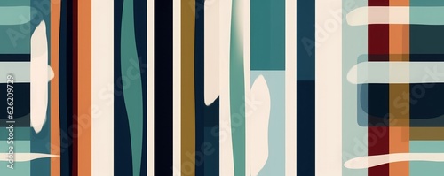 Obraz na płótnie Bright abstract minimalist striped print. Contemporary seamless pattern. Fashionable template for design, Generative AI w salonie