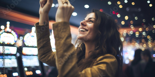 Frau im Casino KI