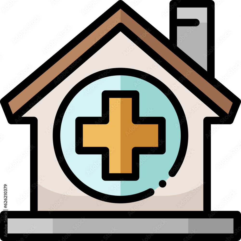 Obraz premium House cleaning filled outline icon