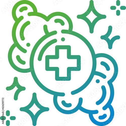 Bubbles gradient line icon