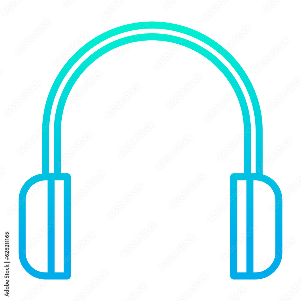 Outline gradient Support Headphone icon Outline gradient Support Headphone icon