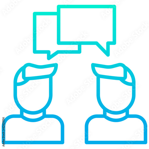 Outline gradient Human Conversation icon