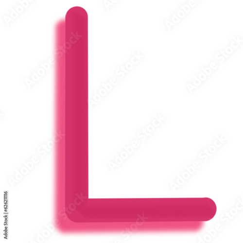 Uppercase English alphabet 3D model is self-drawn.