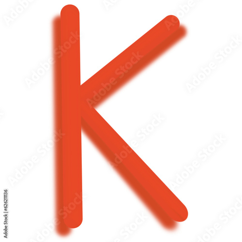 Uppercase English alphabet 3D model is self-drawn.