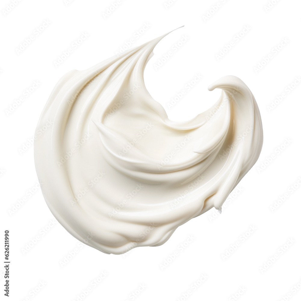 White cosmetic cream Isolated on White Background. Swatche. Grooming Products. Drop of liquid stroke With clipping path. Full depth of field. Focus stacking. PNG. Generative AI White cosmetic cream Isolated on White Background. Swatche. Grooming Products. Drop of liquid stroke With clipping path. Full depth of field. Focus stacking. PNG. Generative AI