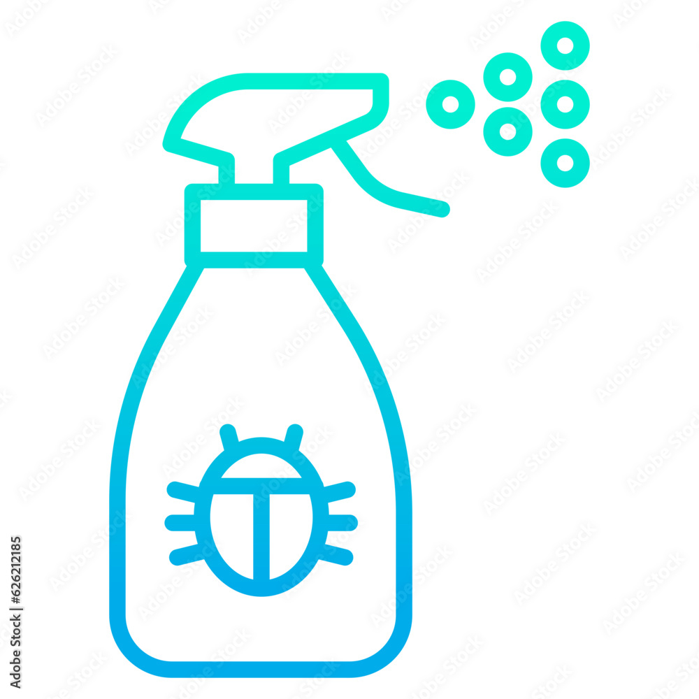 Outline gradient insecticide sprayer icon