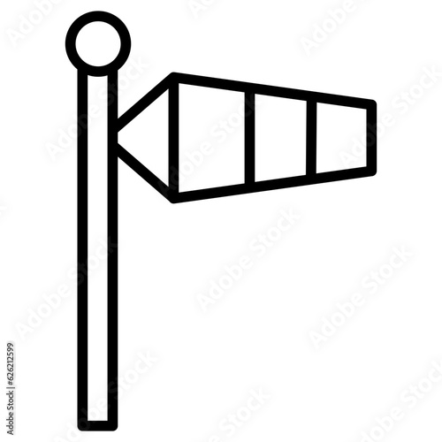 Outline Wind speed icon