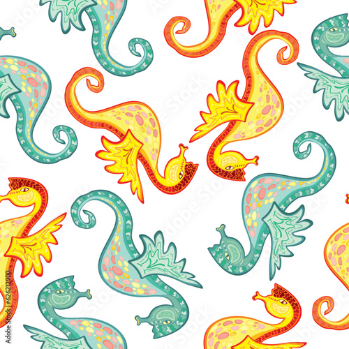 Seahorse  children style  hand drawn  beautiful detailed background
