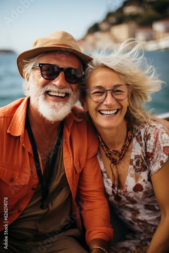 Joyous senior couple on the vacation © MiraCle72