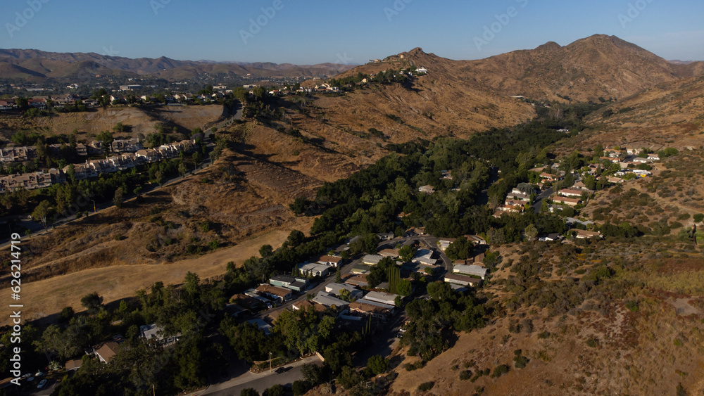 Aerial View of Triunfo Canyon, Westlake Village, Ventura County