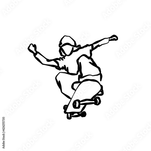 Skateboarding illustration 